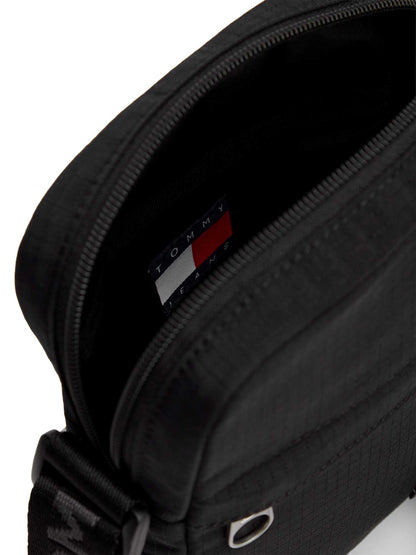 Borsa a tracolla nera Tommy Jeans Ripstop da uomo