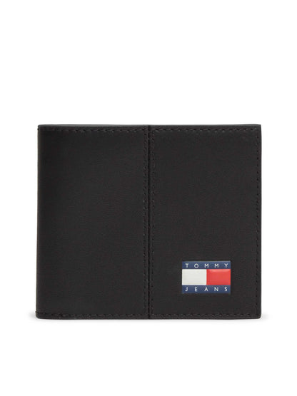 Portafoglio nero Tommy Jeans Heritage da uomo elegante e classico