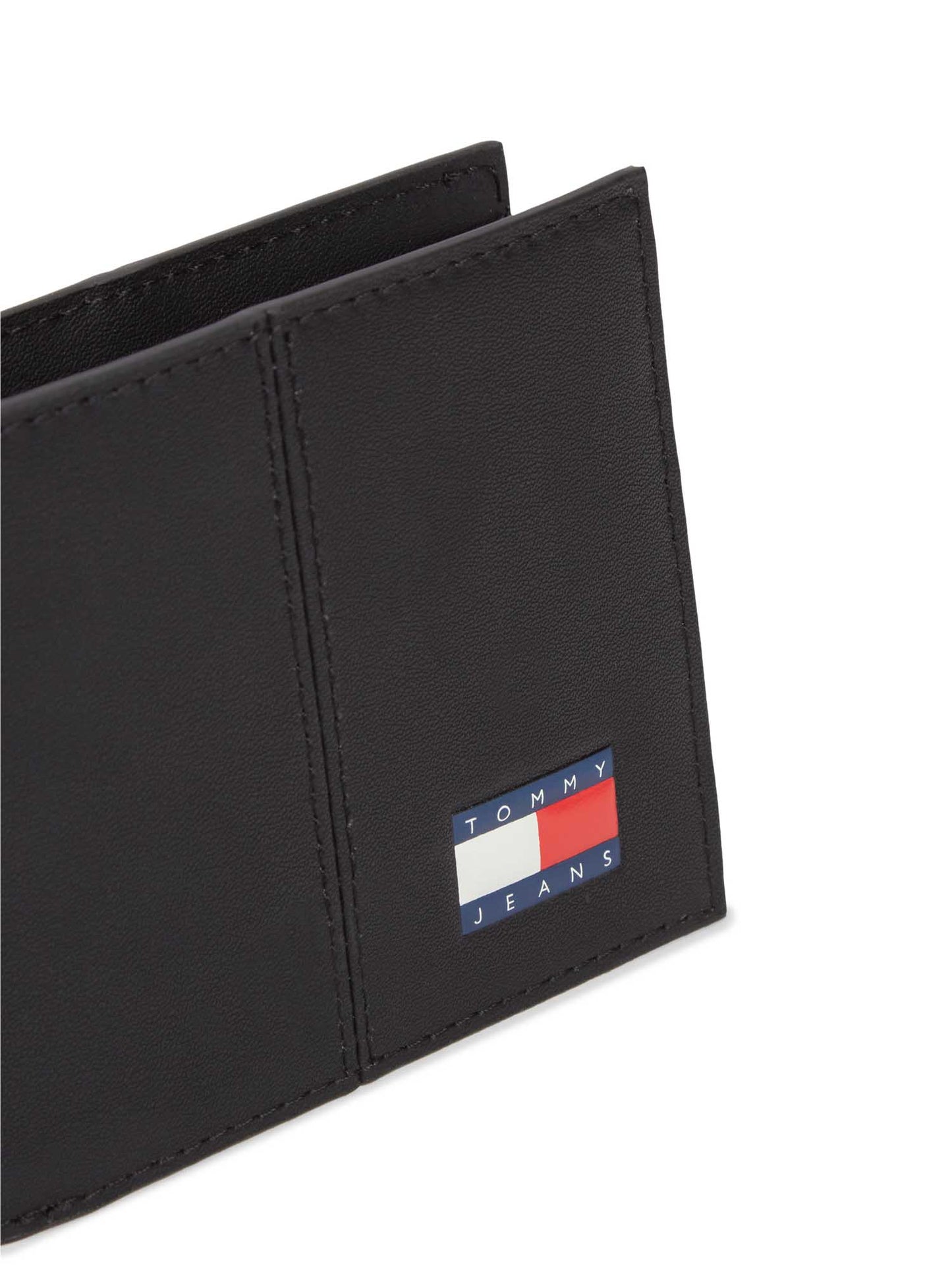 Portafoglio nero Tommy Jeans Heritage da uomo elegante e classico