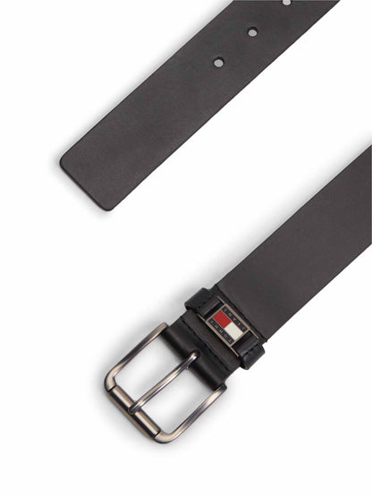 Tommy Hilfiger Tjm Tommy Roller Buckle 4.0, cintura unisex adulto nera