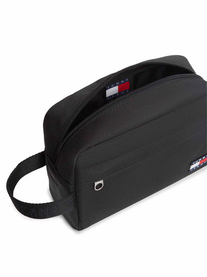 Tommy Hilfiger Tjm Ess Daily Washbag, pochette unisex adulto nera