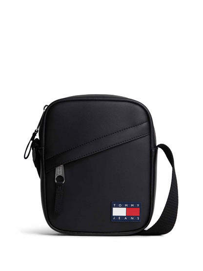 Tommy Hilfiger Tommy J. Daily Pu Re, borsa a tracolla Unisex adulto nera