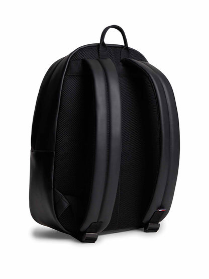 Tommy Hilfiger Tjm Daily Pu Backpack, zaino unisex adulto nero