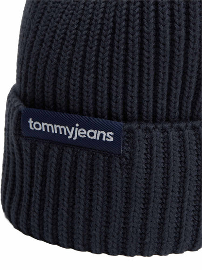 Tommy Hilfiger Tjm Linear Logo Beanie, cappello Unisex adulto blu