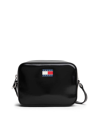 Borsa camera bag Tommy Jeans a tracolla da donna in nero