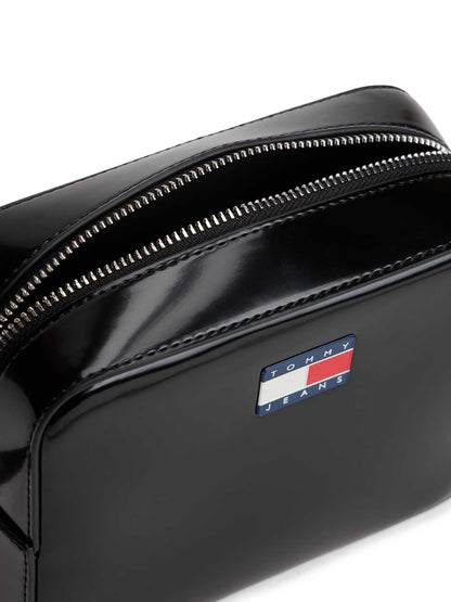 Borsa camera bag Tommy Jeans a tracolla da donna in nero