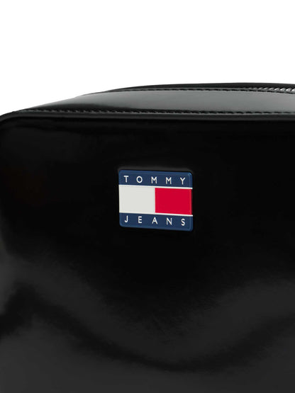 Borsa camera bag Tommy Jeans a tracolla da donna in nero