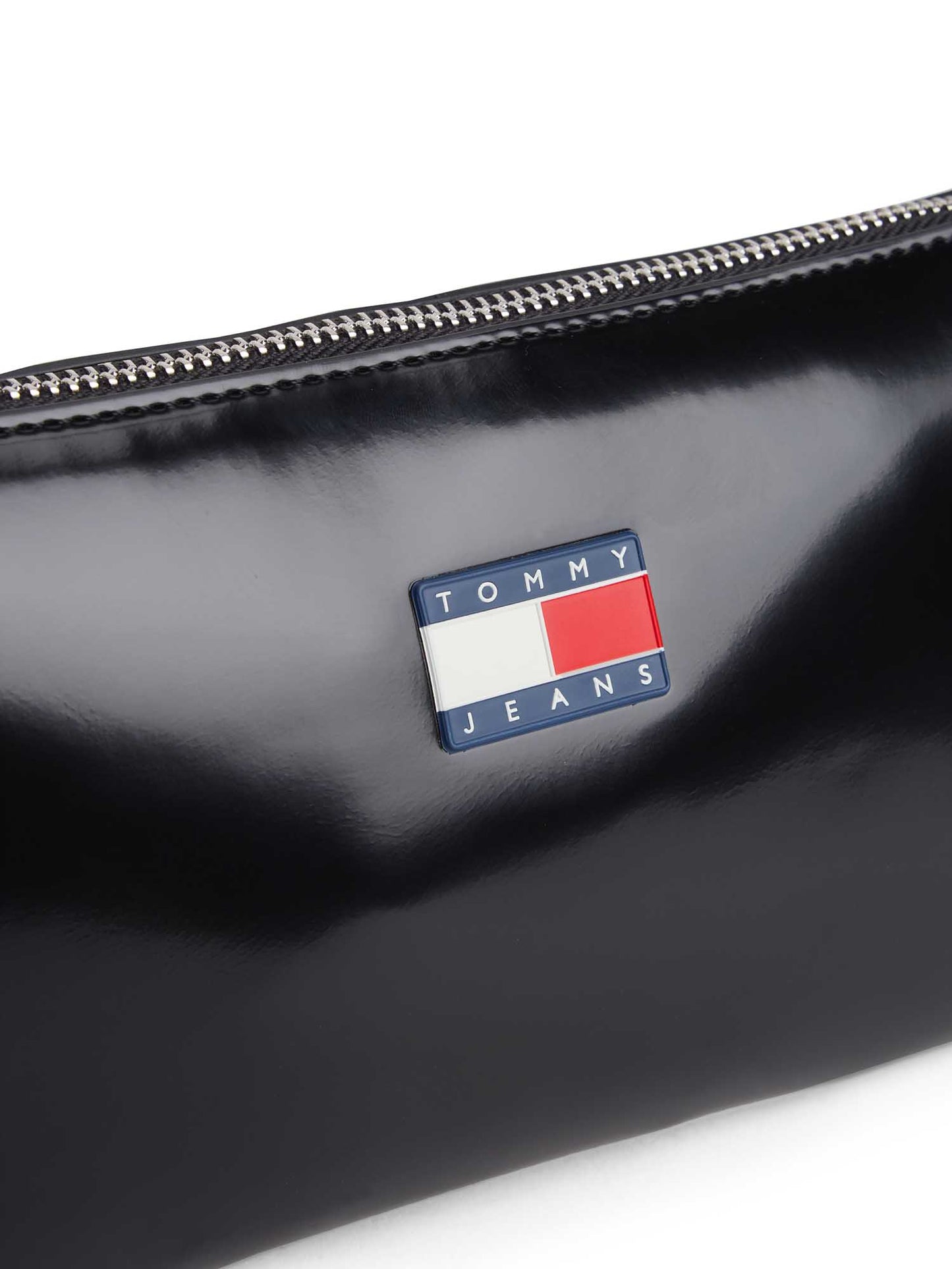 Borsa a spalla Tommy Jeans da donna in similpelle nera