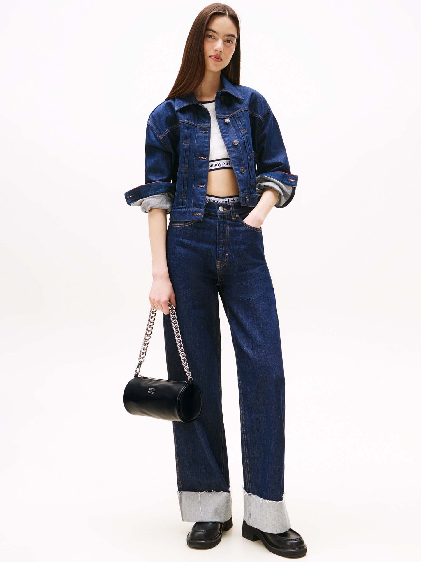 BORSA A SPALLA TOMMY JEANS DONNA NERO