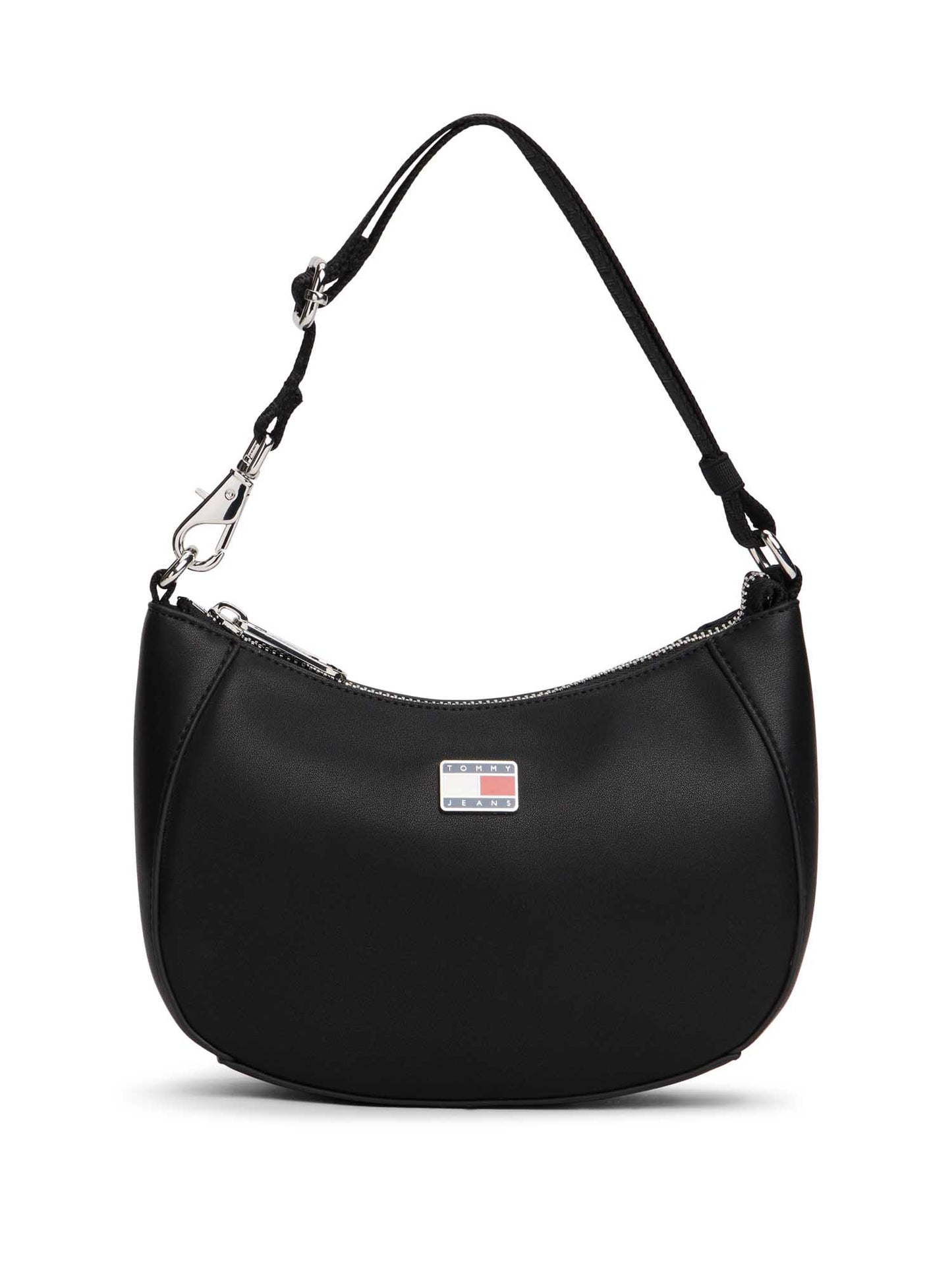Mini bag a mezza luna Tommy Jeans nera da donna elegante