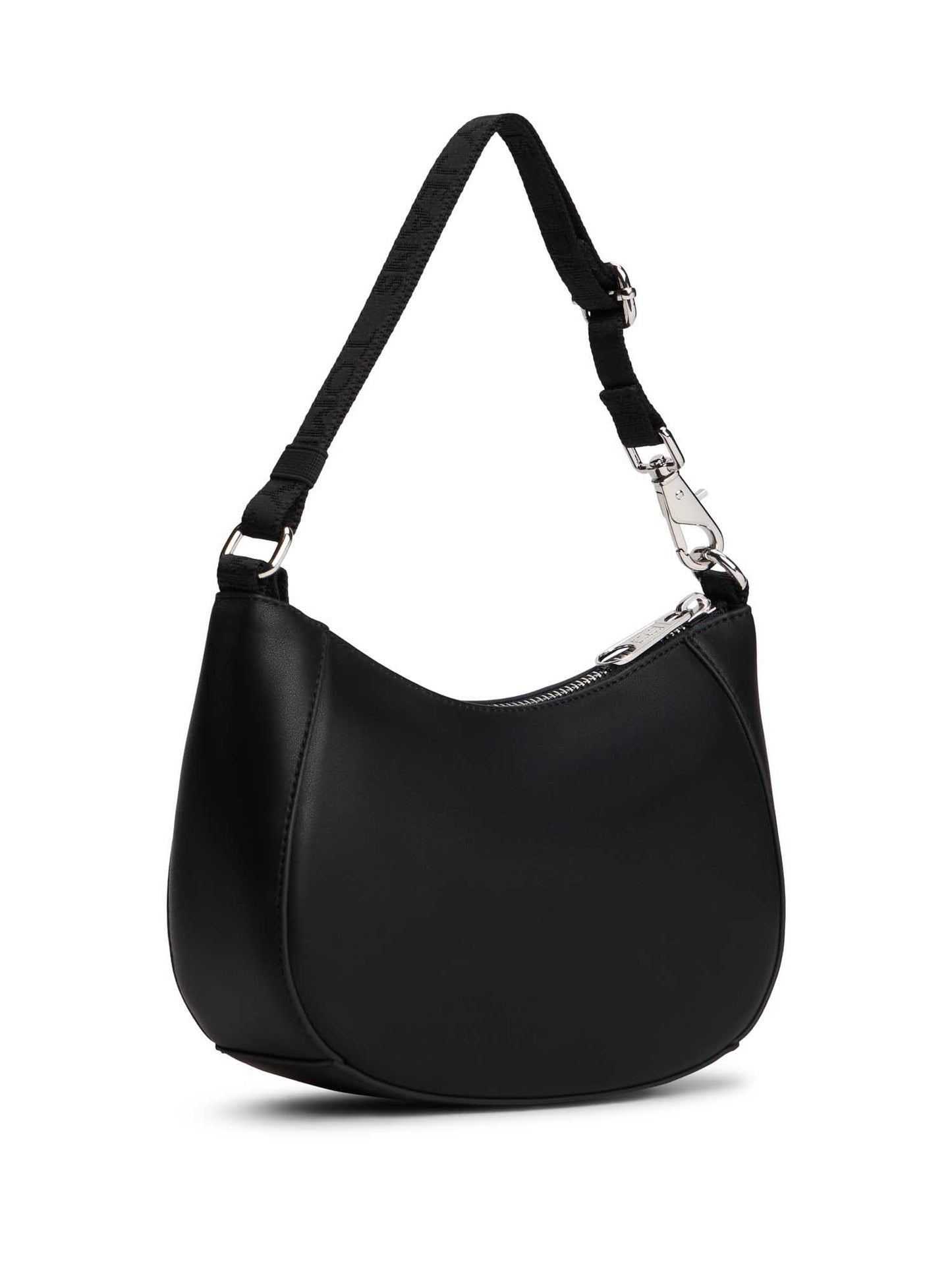 Mini bag a mezza luna Tommy Jeans nera da donna elegante