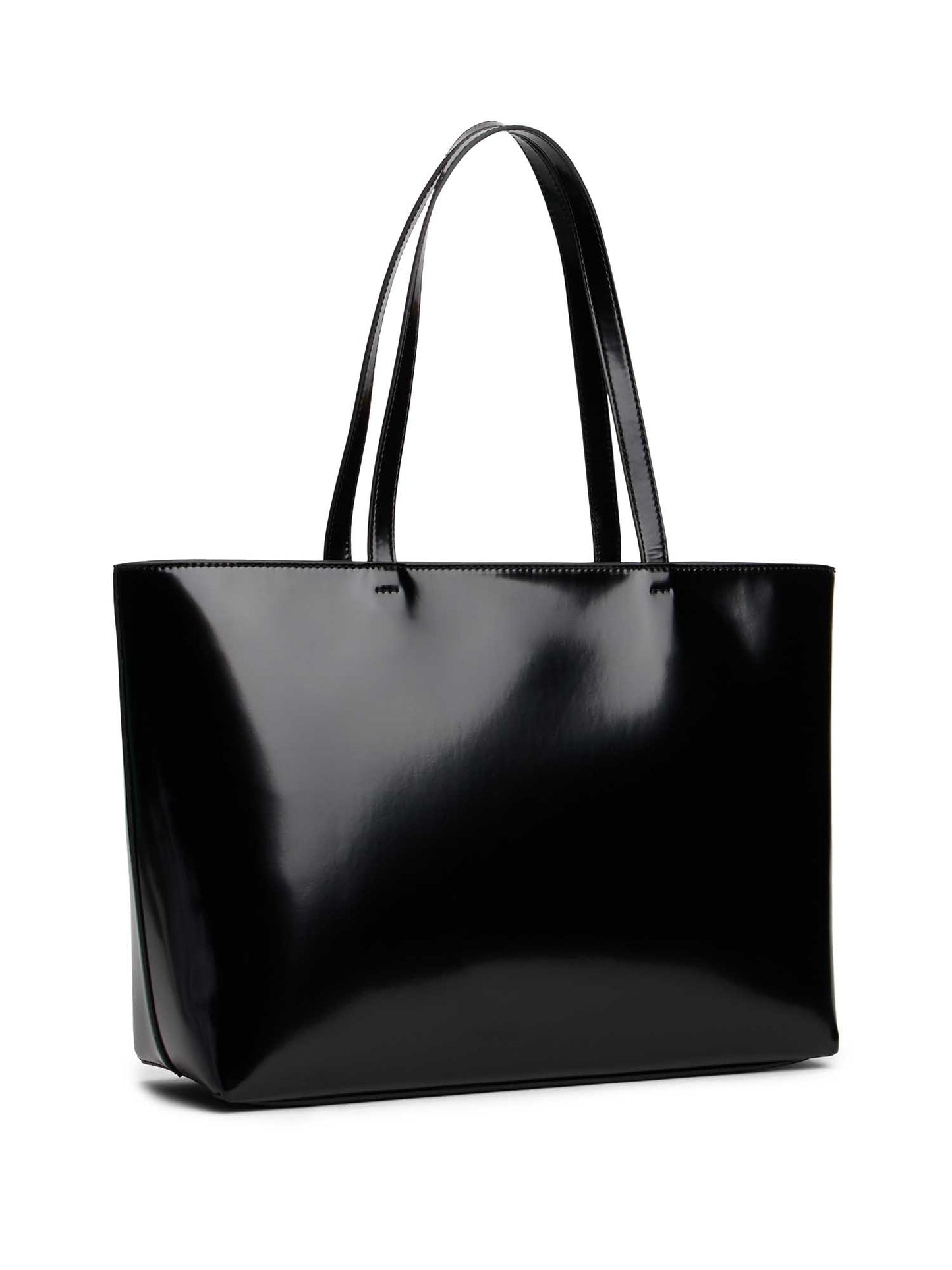 Tommy Jeans Must Tote, borsa a spalla donna nera effetto lucido