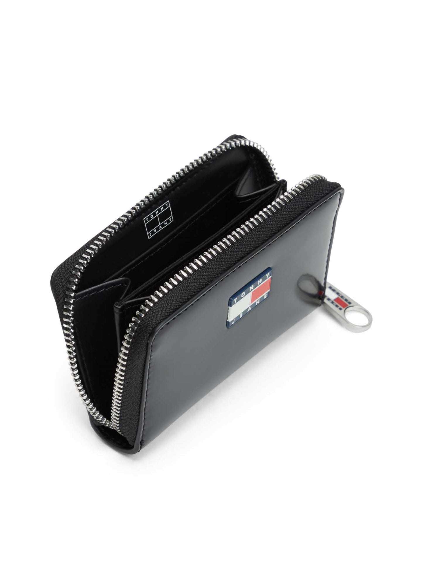 PORTAFOGLIO NERO TOMMY JEANS PICCOLO CON ZIP DA DONNA