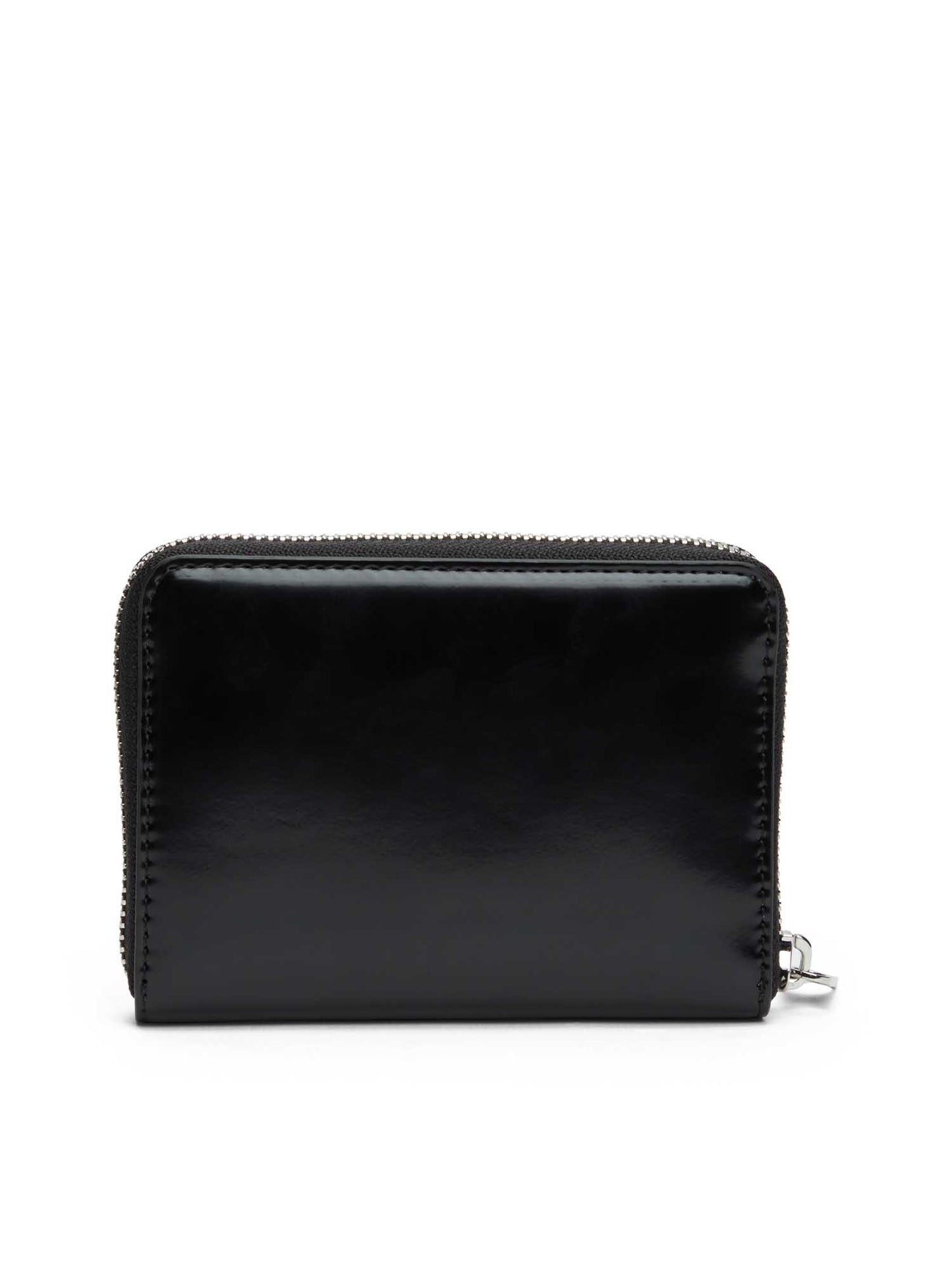 Portafoglio compatto nero Tommy Jeans con zip da donna
