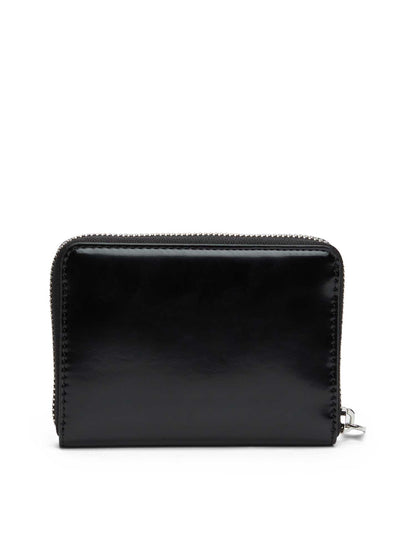 Portafoglio compatto nero Tommy Jeans con zip da donna