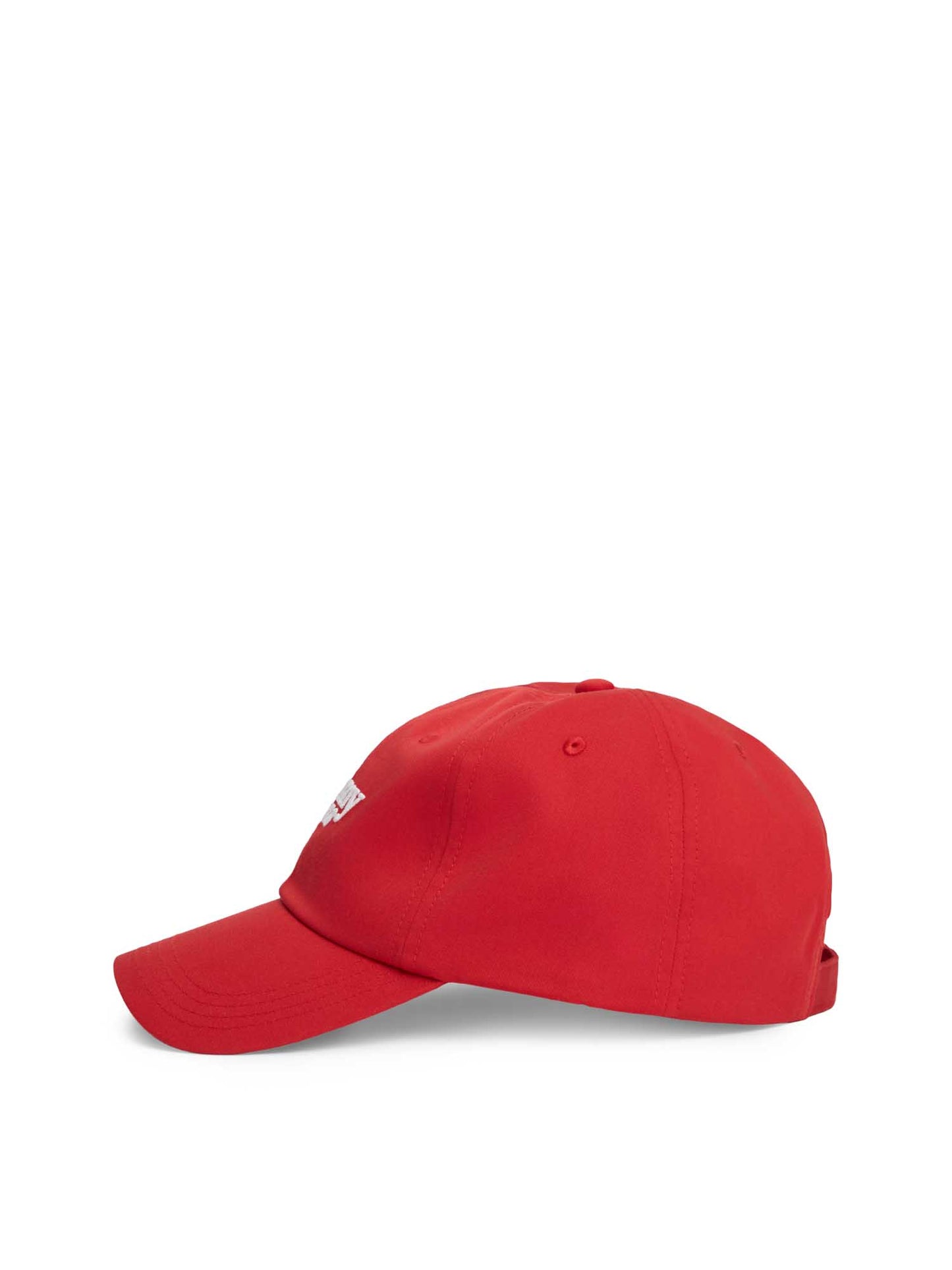 Cappello da donna Tommy Jeans rosso con logo ricamato