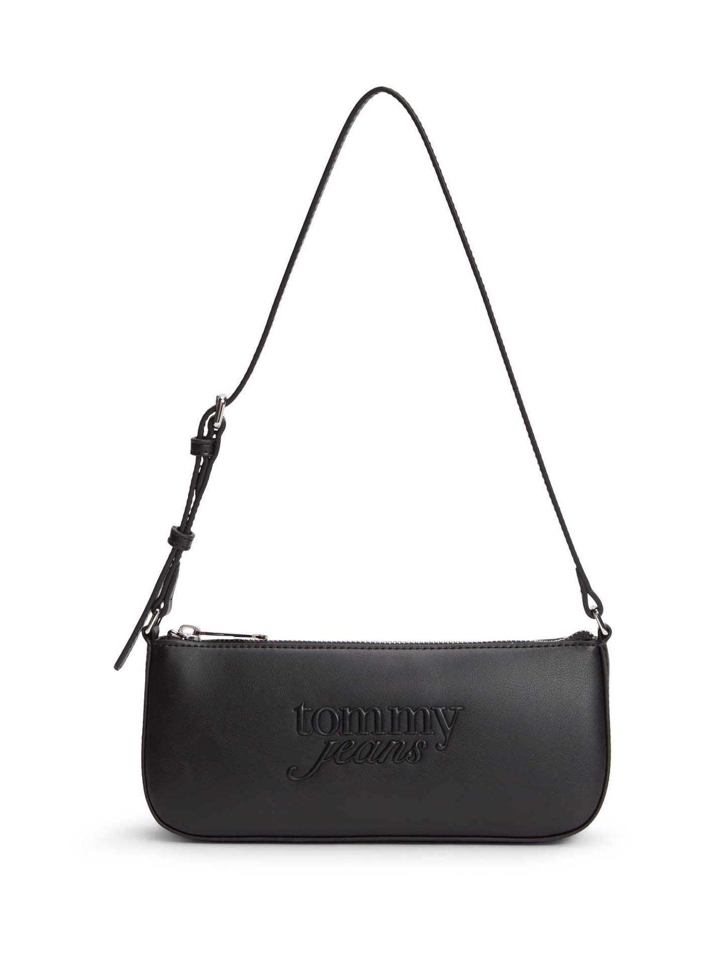 Borsa a tracolla nera Tommy Jeans con logo da donna