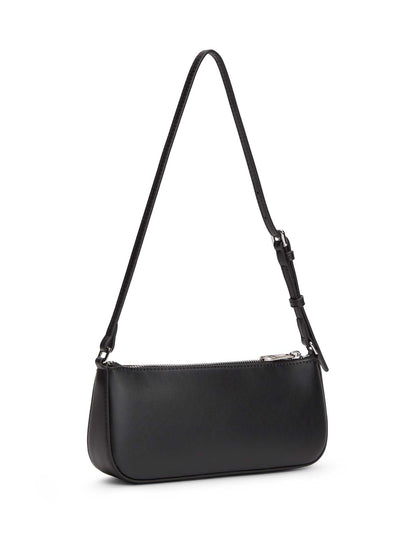 Borsa a tracolla nera Tommy Jeans con logo da donna