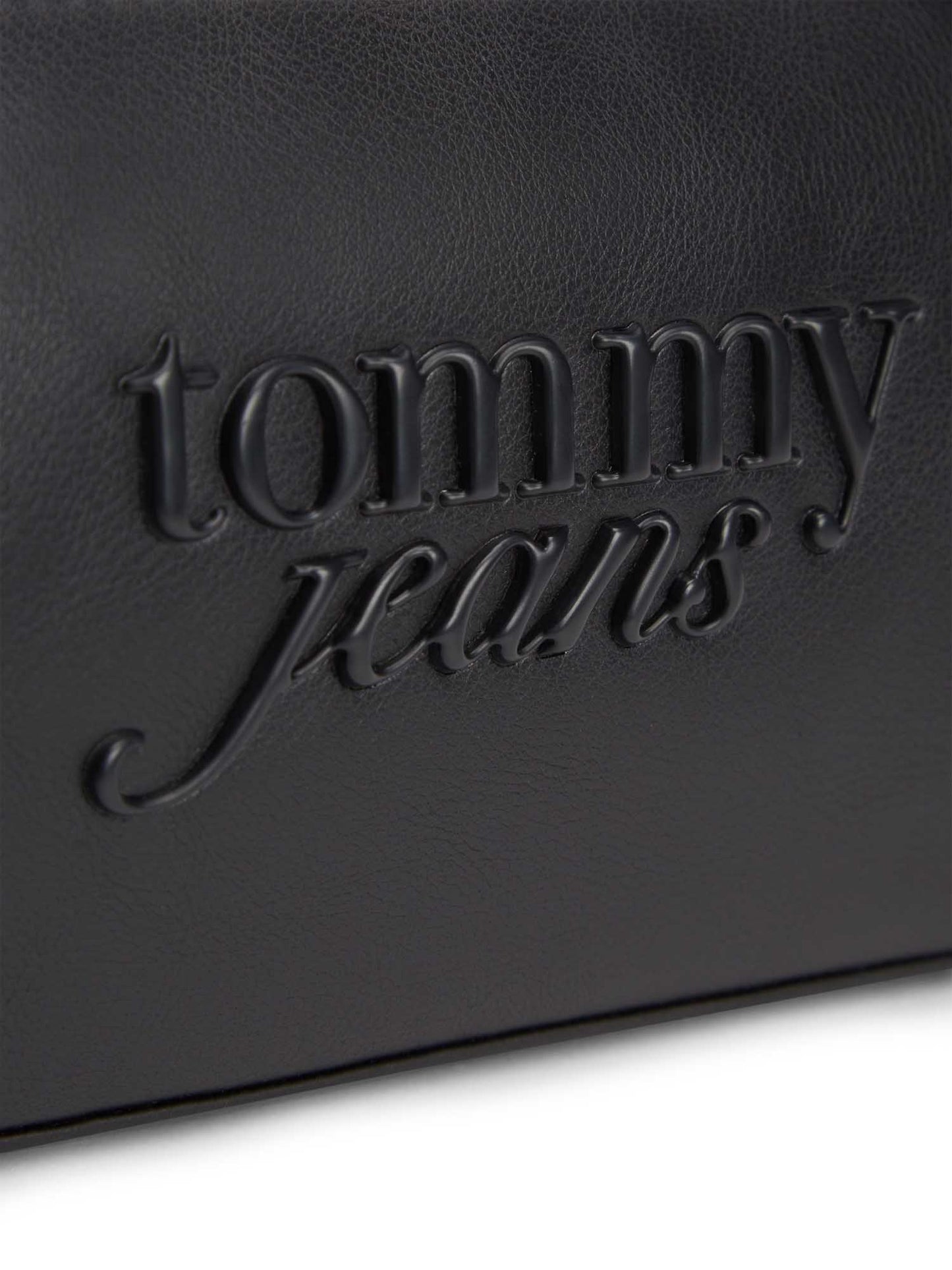 Borsa a tracolla nera Tommy Jeans con logo da donna
