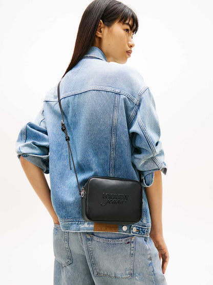 Borsa a tracolla nera Tommy Jeans TJW Must Camera Bag da donna