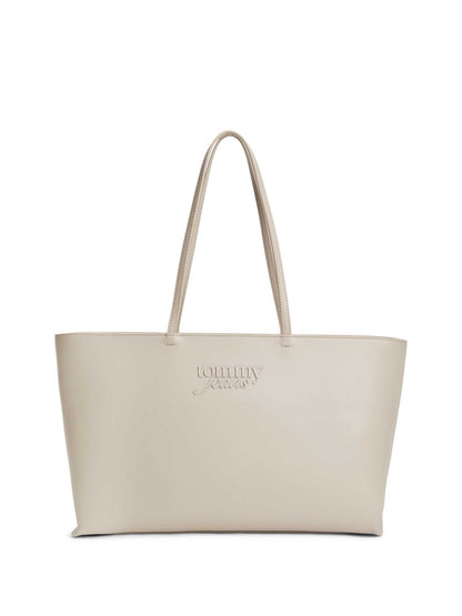 Borsa tote beige Tommy Jeans Must da donna in similpelle