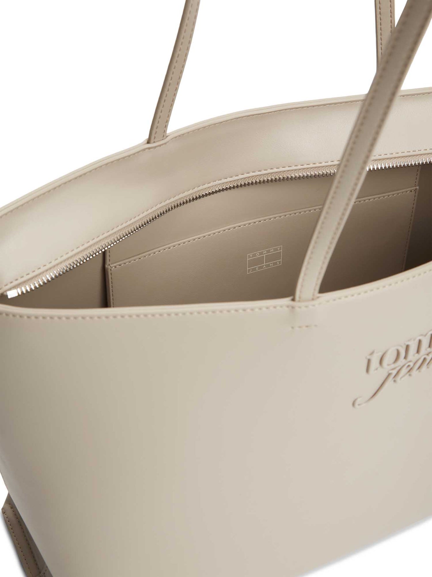 Borsa tote beige Tommy Jeans Must da donna in similpelle