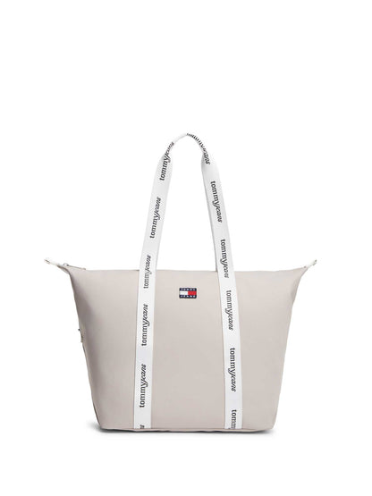 Borsa tote beige Tommy Jeans Essential da donna casual