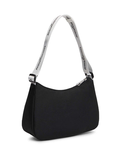 Borsa a spalla Tommy Jeans Essentials Daily nera da donna