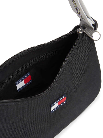 Borsa a spalla Tommy Jeans Essentials Daily nera da donna