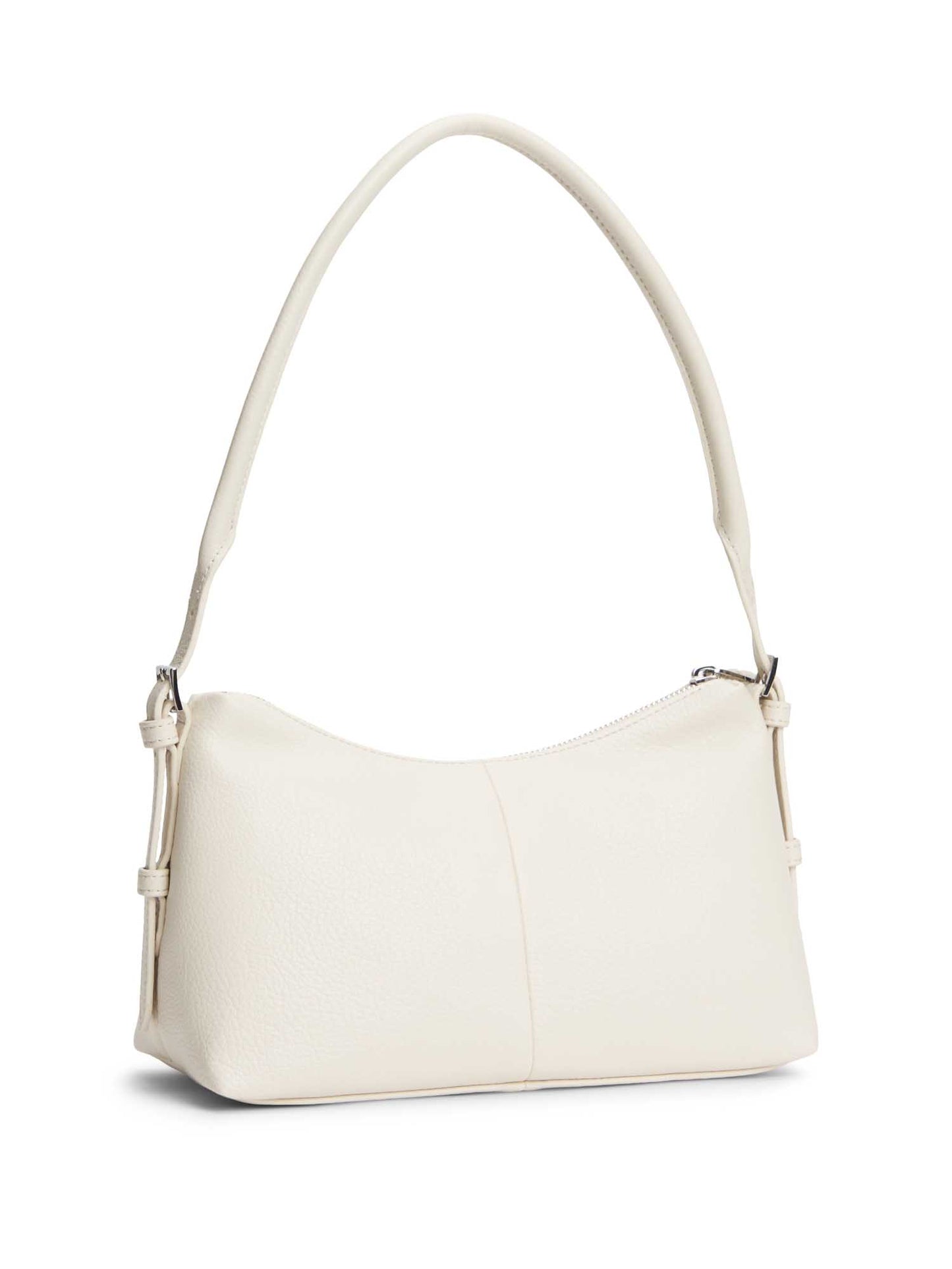 Borsa a spalla bianca Tommy Jeans con logo metallizzato da donna