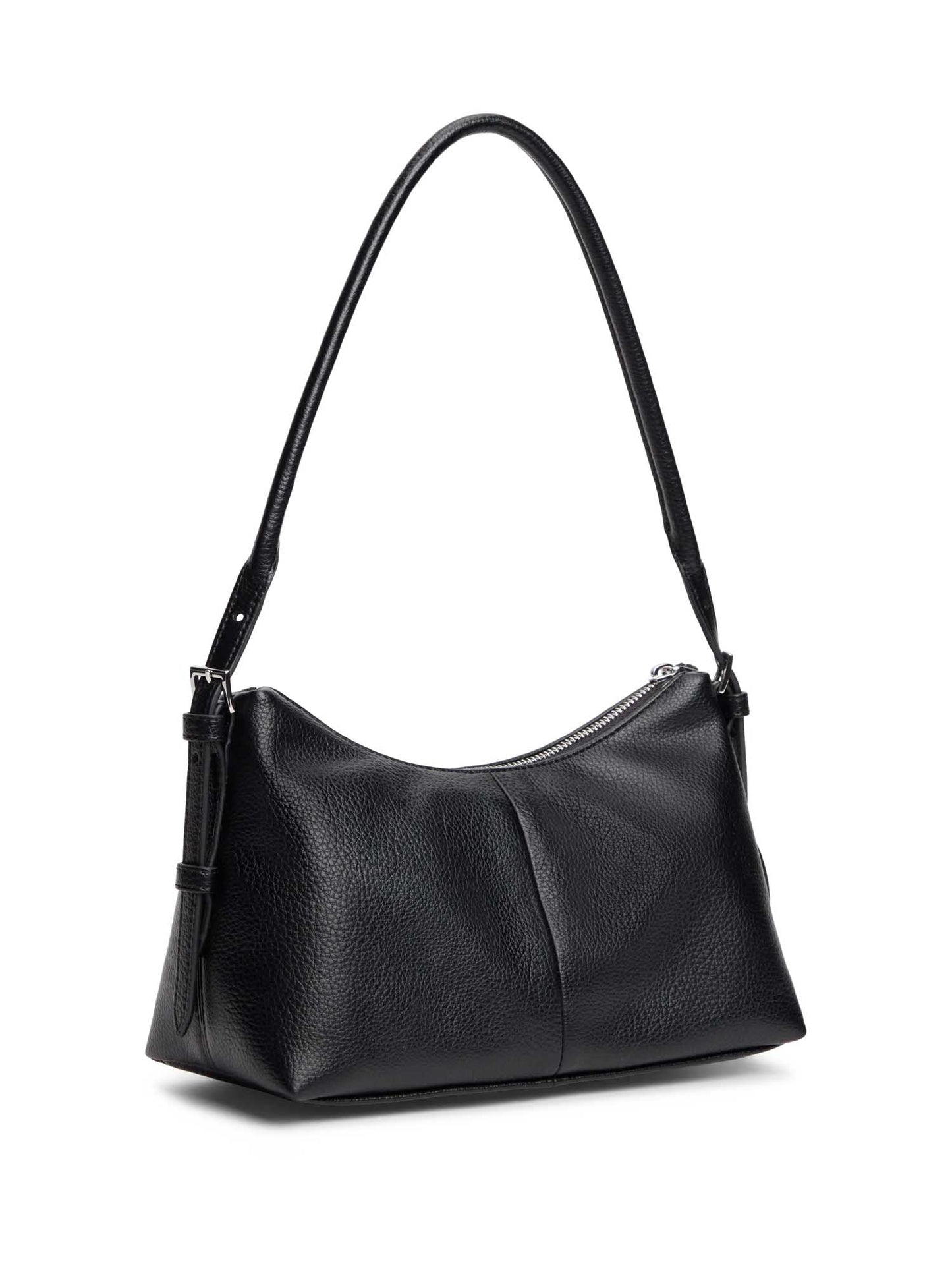 Borsa nera Tommy Jeans con logo metallizzato da donna