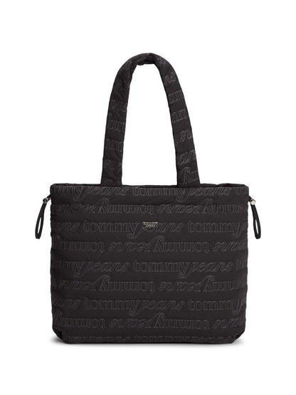 Borsa tote nera in nylon Tommy Jeans da donna
