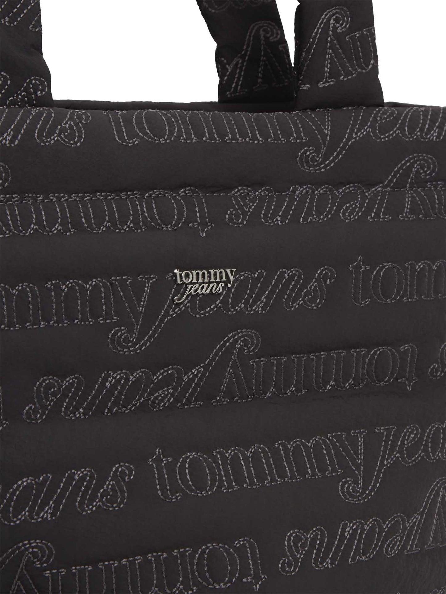 Borsa tote nera in nylon Tommy Jeans da donna