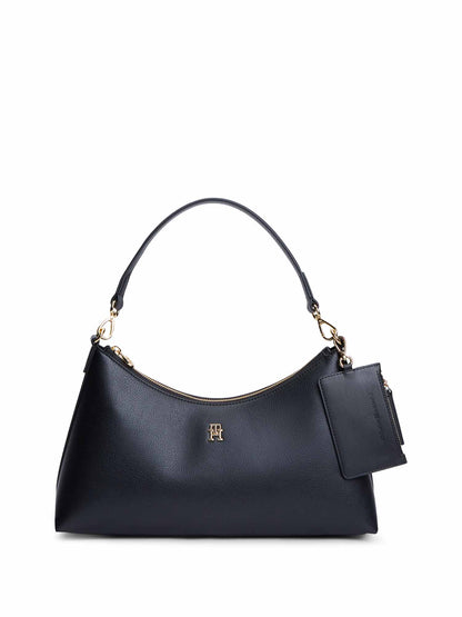 Tommy Hilfiger Th Icon Shoulder Bag, borsa unisex adulto nera