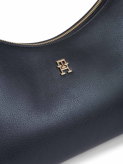 Tommy Hilfiger Th Icon Shoulder Bag, borsa unisex adulto nera