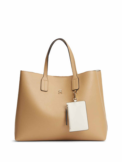 Tommy Hilfiger Icon Satchel, borsa unisex adulto kaki