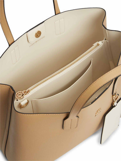 Tommy Hilfiger Icon Satchel, borsa unisex adulto kaki