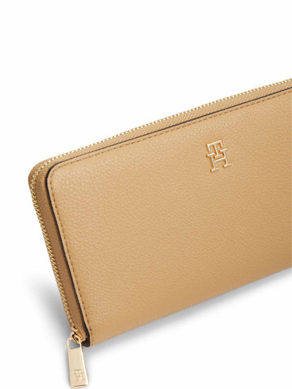 Tommy Hilfiger Th Icon Lrg Za, portafoglio da donna kaki