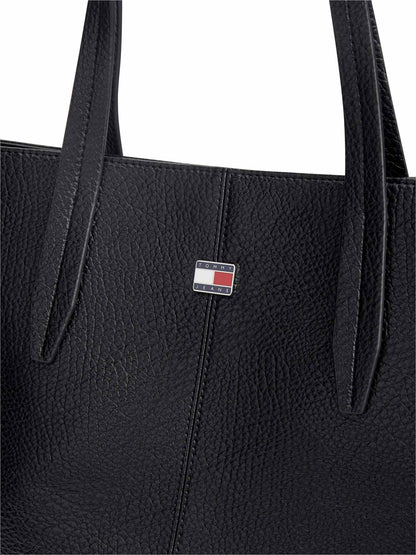 Tommy Hilfiger Slouchy Tot, borsa unisex adulto nera