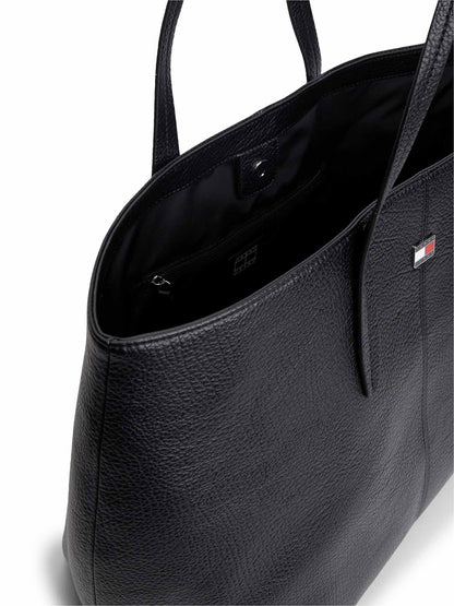 Tommy Hilfiger Slouchy Tot, borsa unisex adulto nera