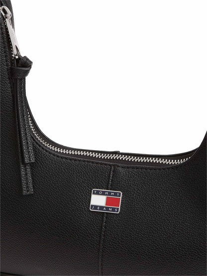 Tommy Hilfiger City Logo Plaque, borsa Unisex adulto nera