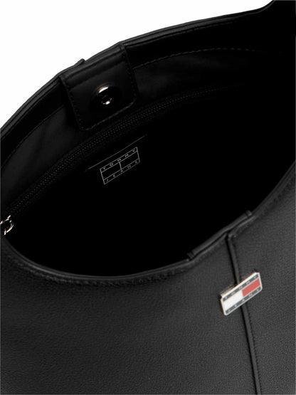 Tommy Hilfiger City Bucket, borsa Unisex adulto nera