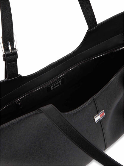 Tommy Hilfiger Tommy J. City Tote, borsa Unisex adulto nera