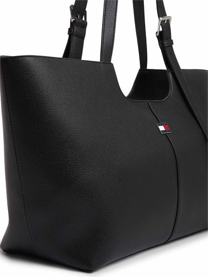 Tommy Hilfiger Tommy J. City Tote, borsa Unisex adulto nera