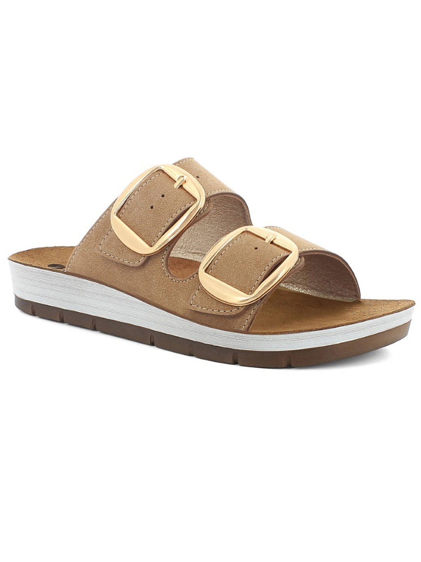 Ciabatte beige donna In Blu leggere e confortevoli per uso quotidiano