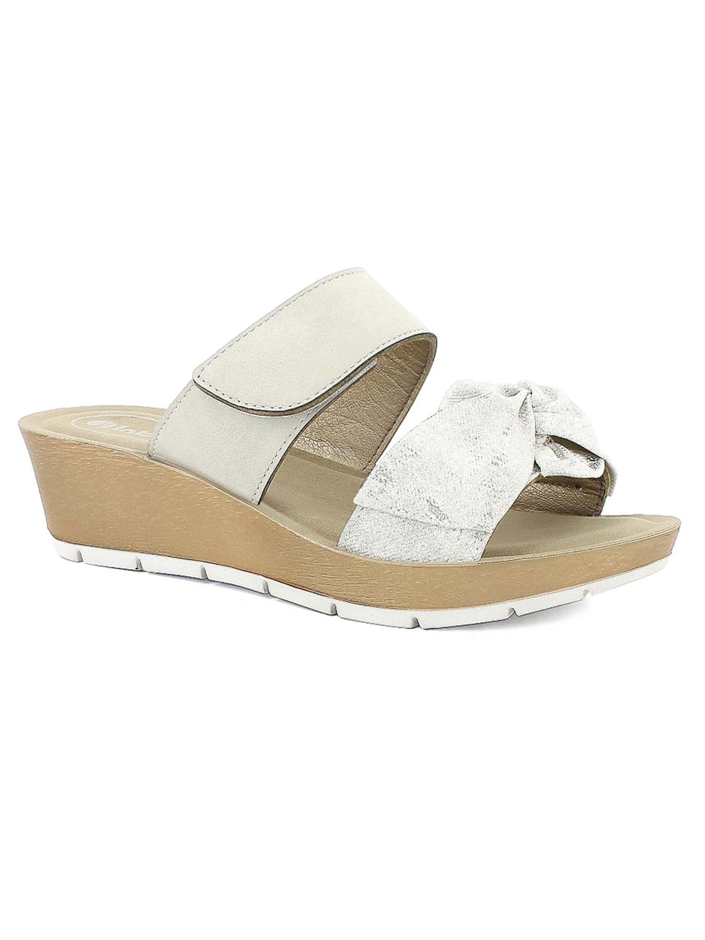 CIABATTA CON FASCIA E DECORO A FIOCCO INBLU DONNA GHIACCIO
