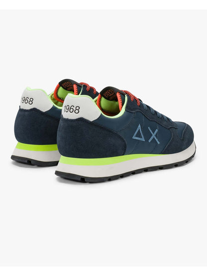 Sun68 Tom Fluo, sneakers uomo blu dallo stile innovativo