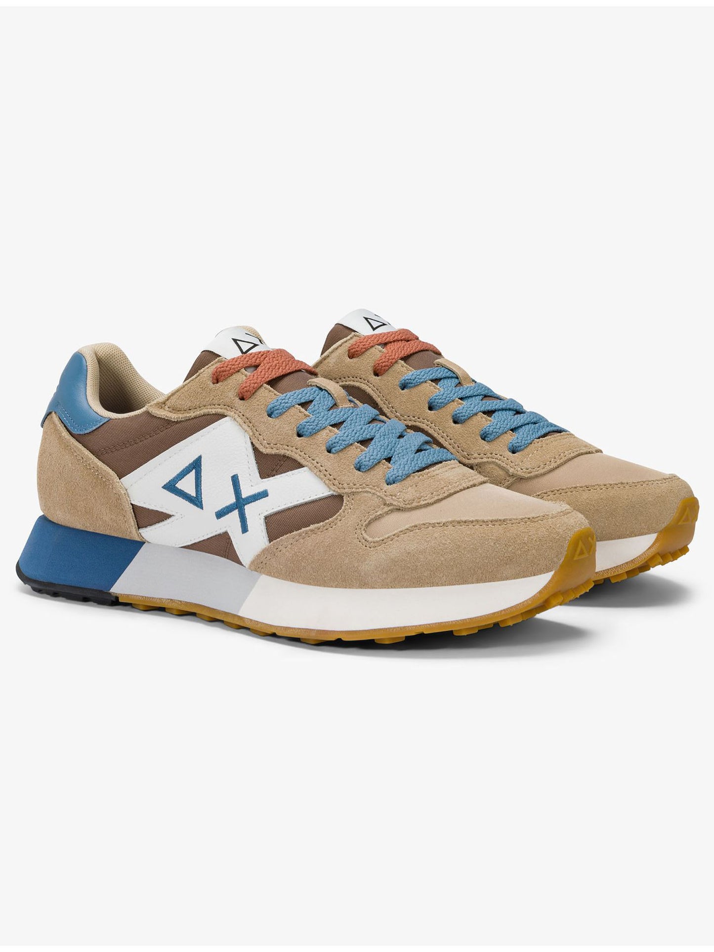 Sneakers Sun68 Jaki 2.0 bicolor beige da uomo casual
