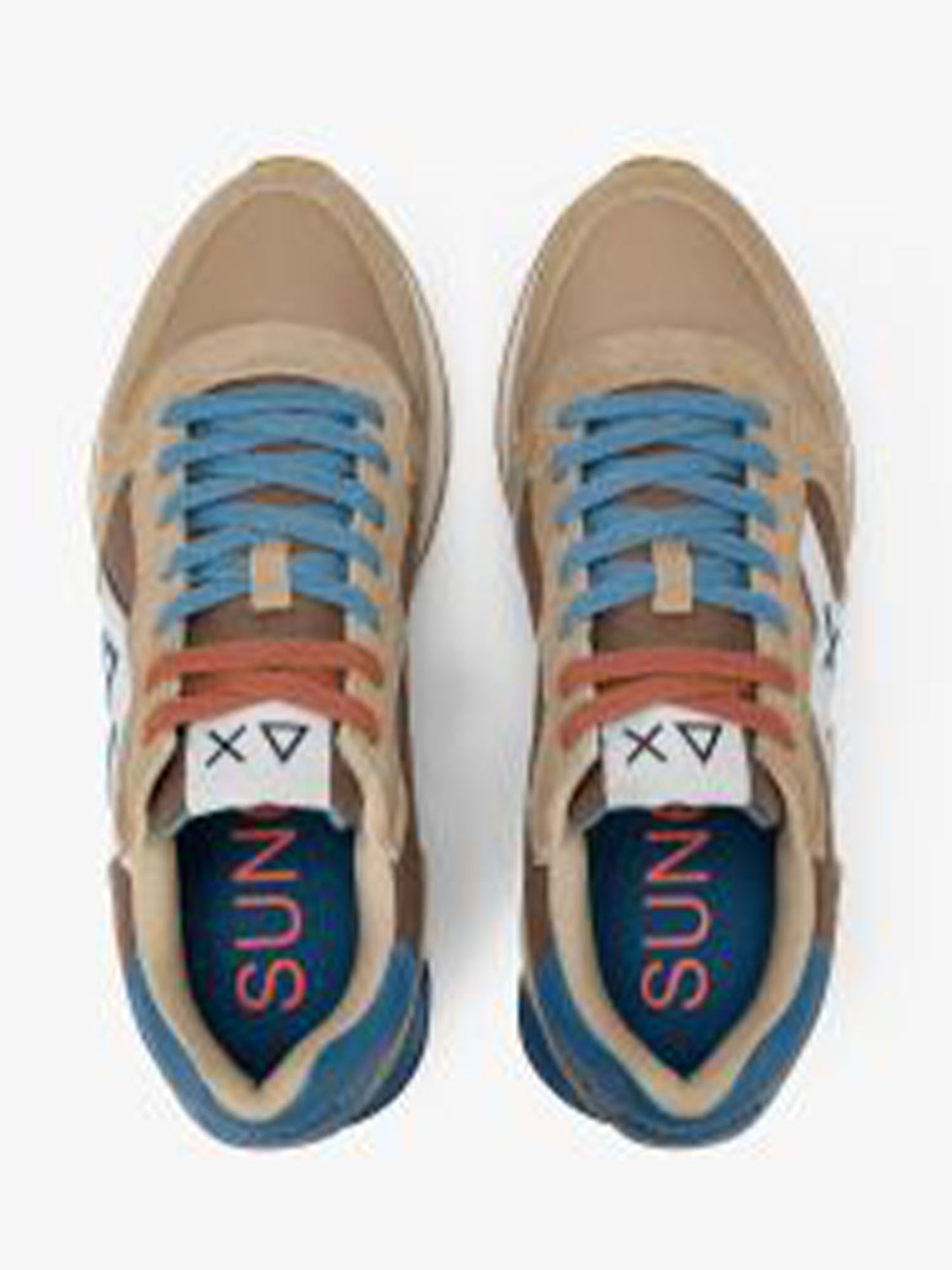 Sneakers Sun68 Jaki 2.0 bicolor beige da uomo casual