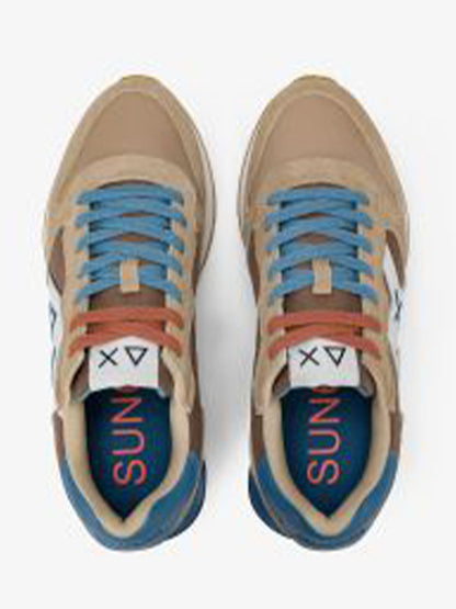 Sneakers Sun68 Jaki 2.0 bicolor beige da uomo casual